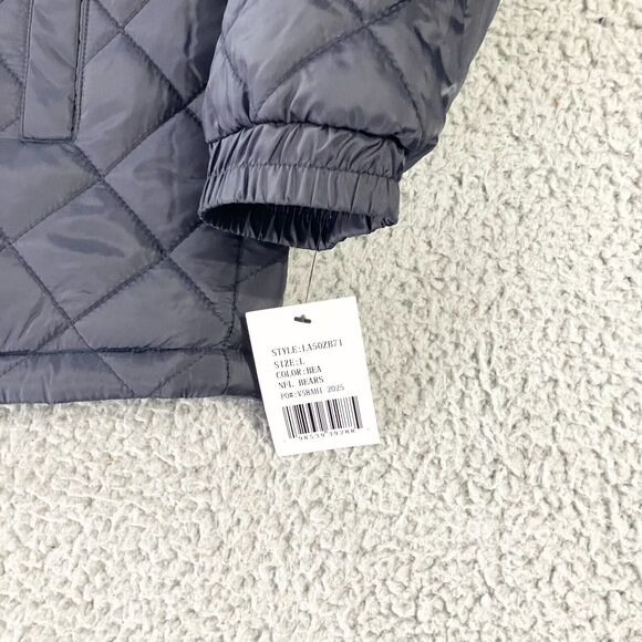 G III Chicago Bears Jacket Mens Large Blue‎ Full Zip Quilted Hooded Logo New - Picture 2 of 8